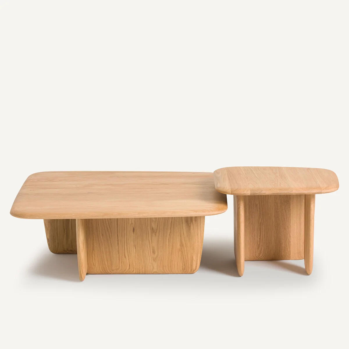 Iloss Small Curved Solid Oak Coffee Table – image 7