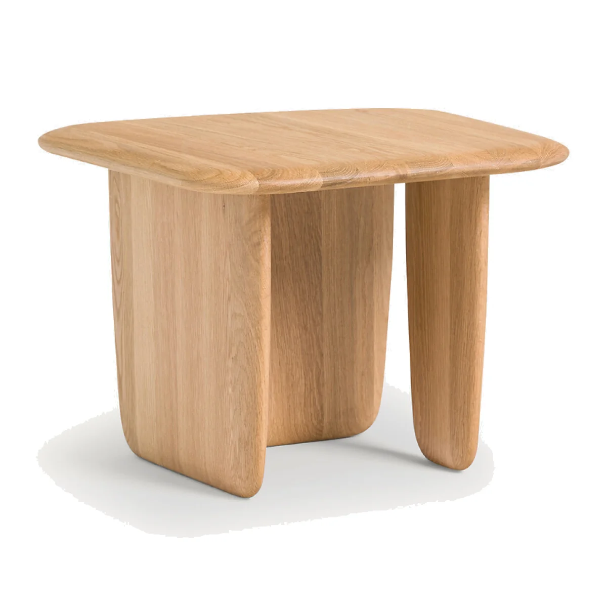 Iloss Small Curved Solid Oak Coffee Table – image 1