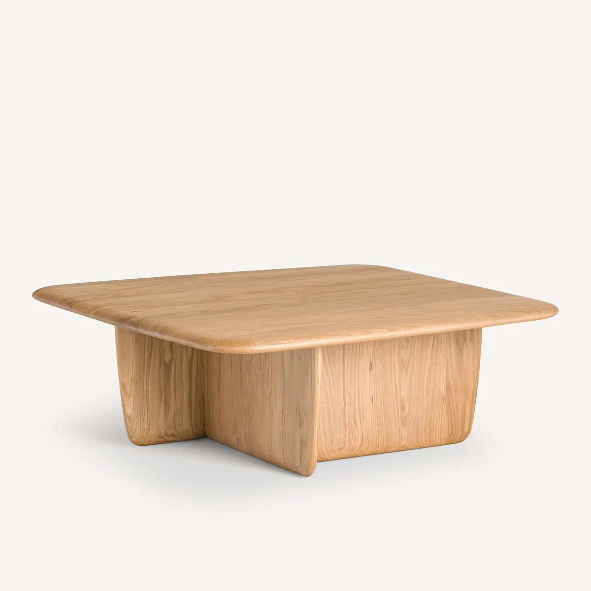 Iloss Large Curved Solid Oak Coffee Table – image 5