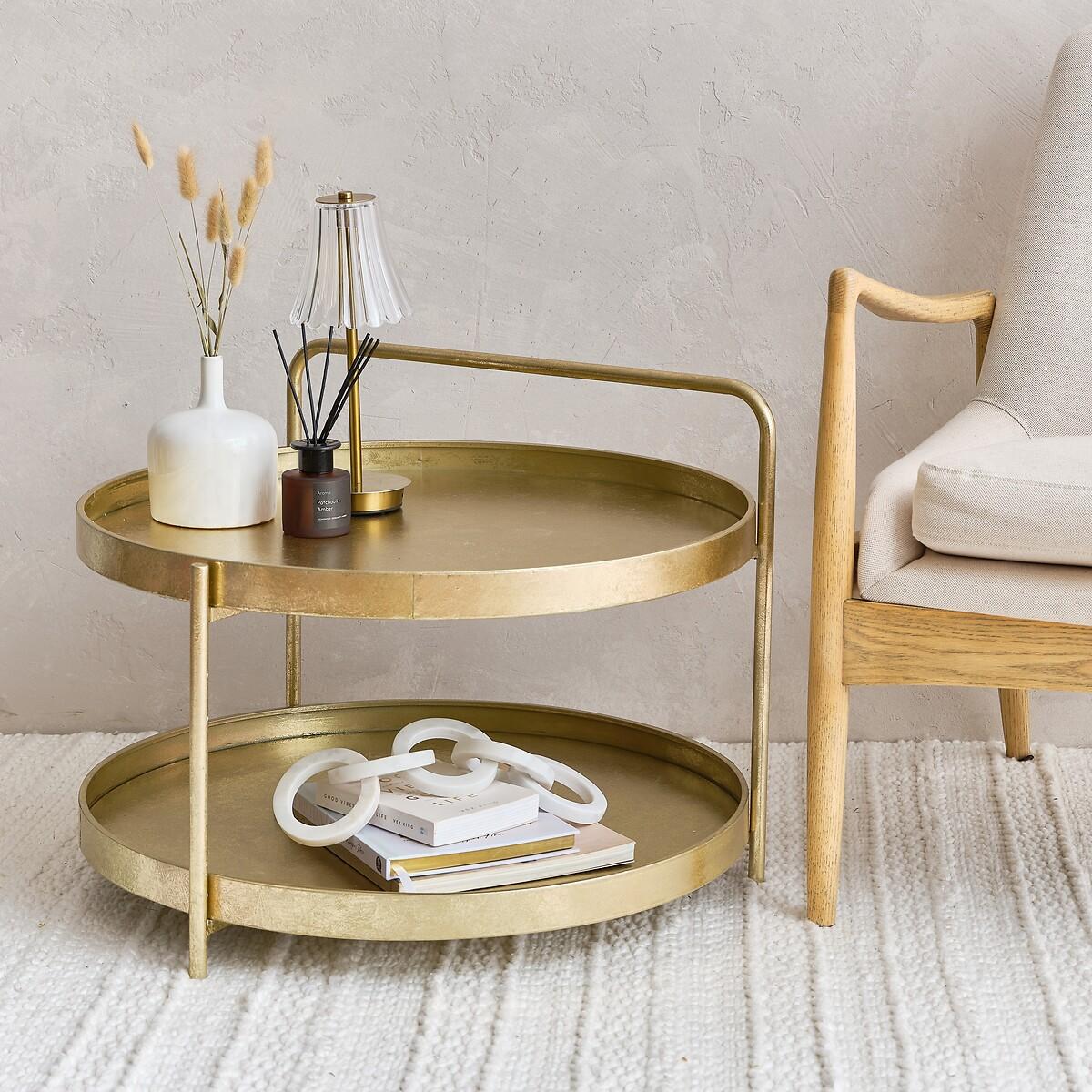 Etah Two Tier Metal Round Coffee Table – image 4