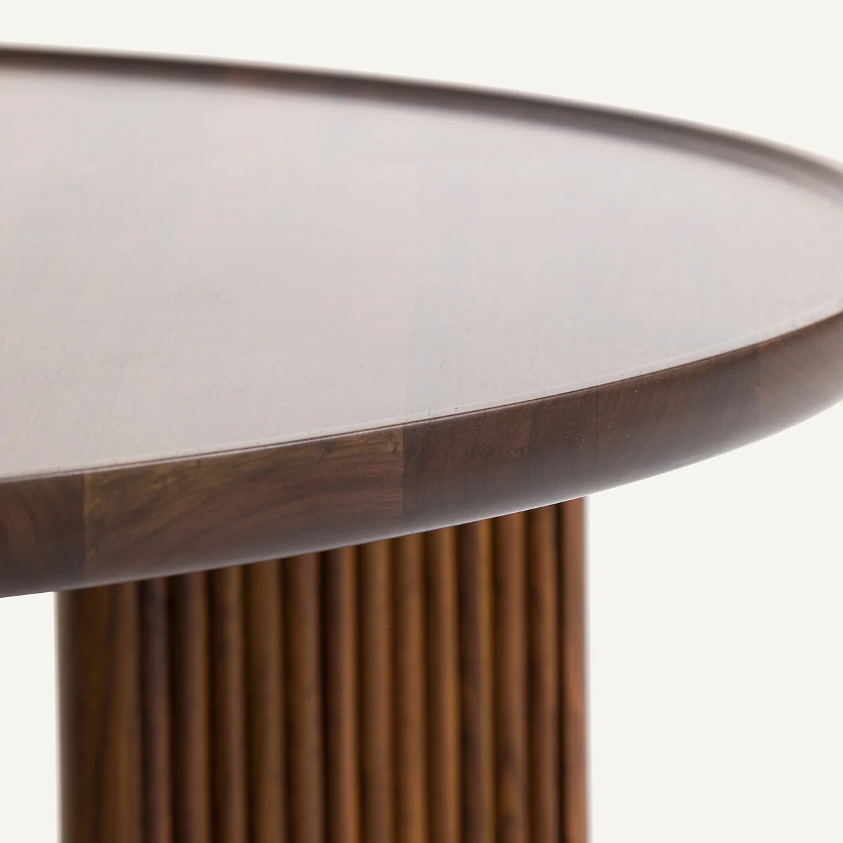 Diagil Round Solid Walnut Coffee Table – image 3