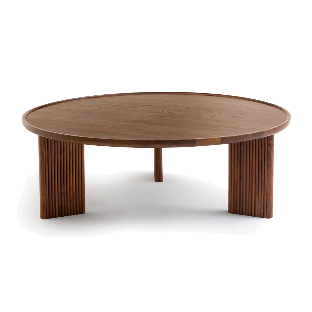 Diagil Round Solid Walnut Coffee Table – image 1