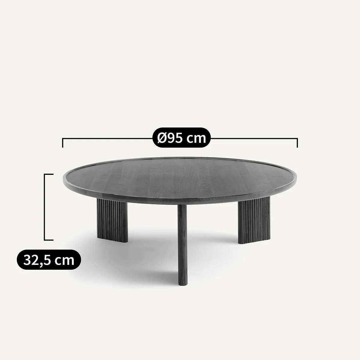 Diagil Round Walnut Coffee Table – image 5