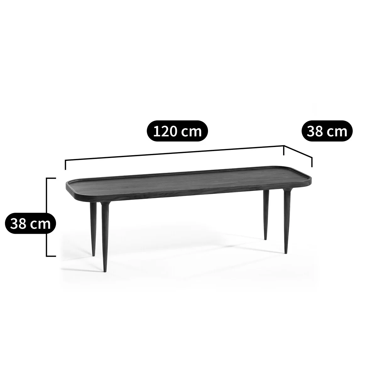 Magosia Large Solid Walnut Coffee Table – image 8