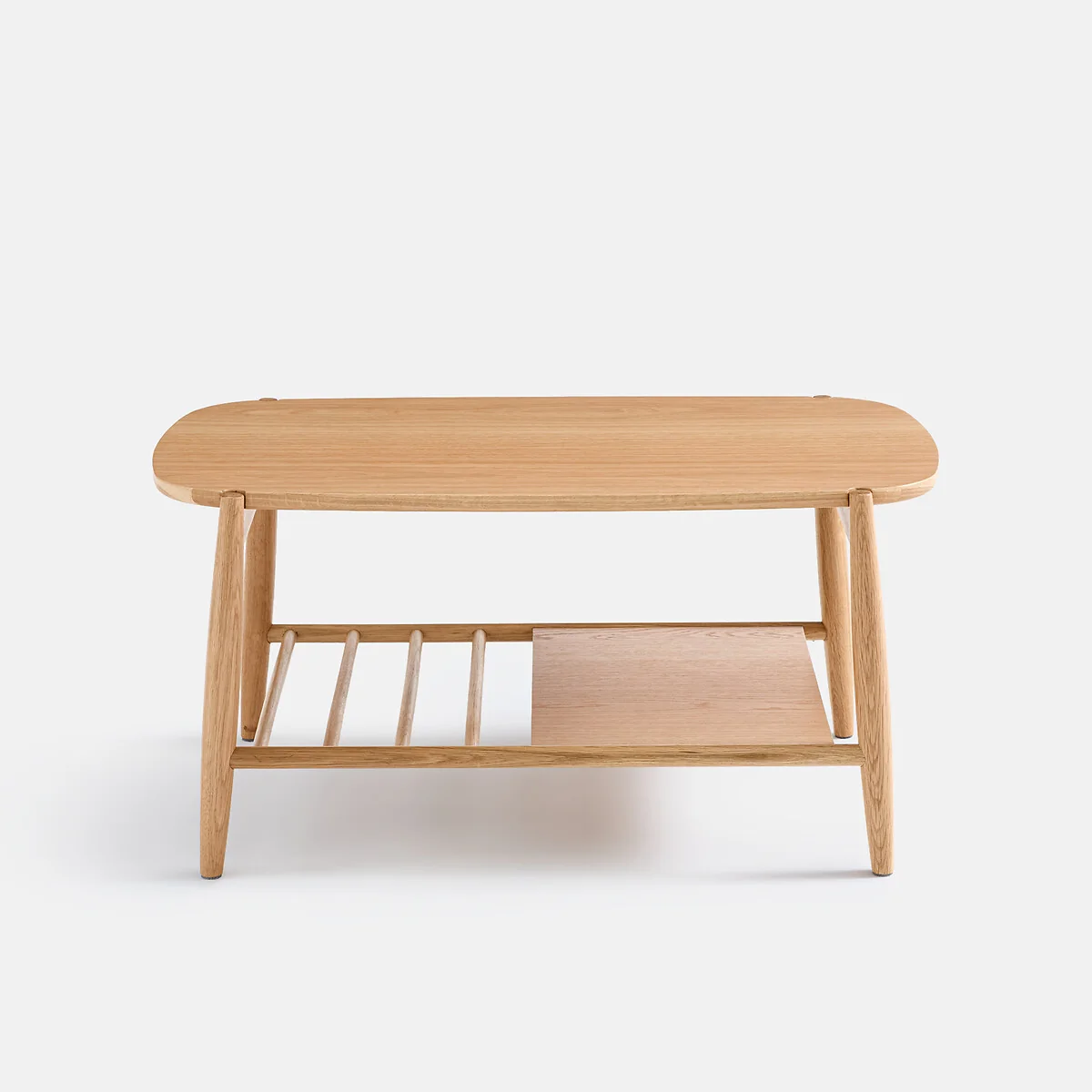 Jucca Solid Oak 80cm Wide Two-Tier Coffee Table – image 2