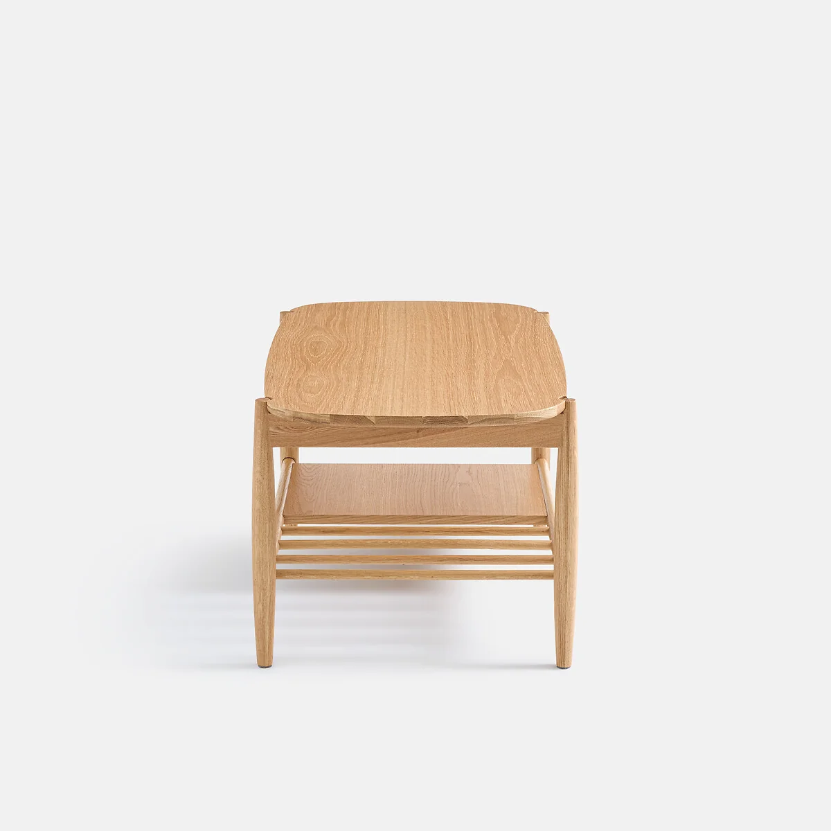 Jucca Solid Oak 80cm Wide Two-Tier Coffee Table – image 3