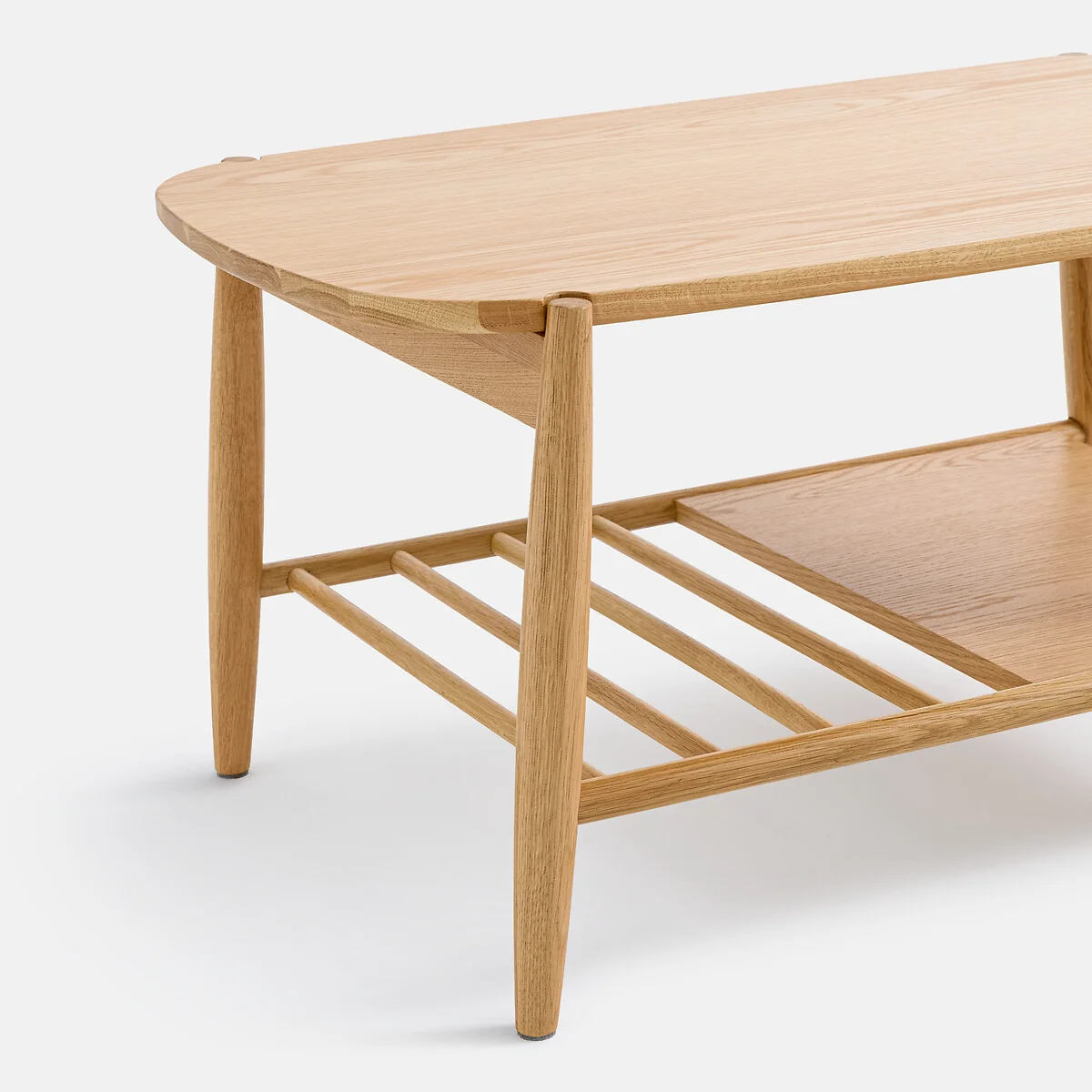 Jucca Solid Oak 80cm Wide Two-Tier Coffee Table – image 6