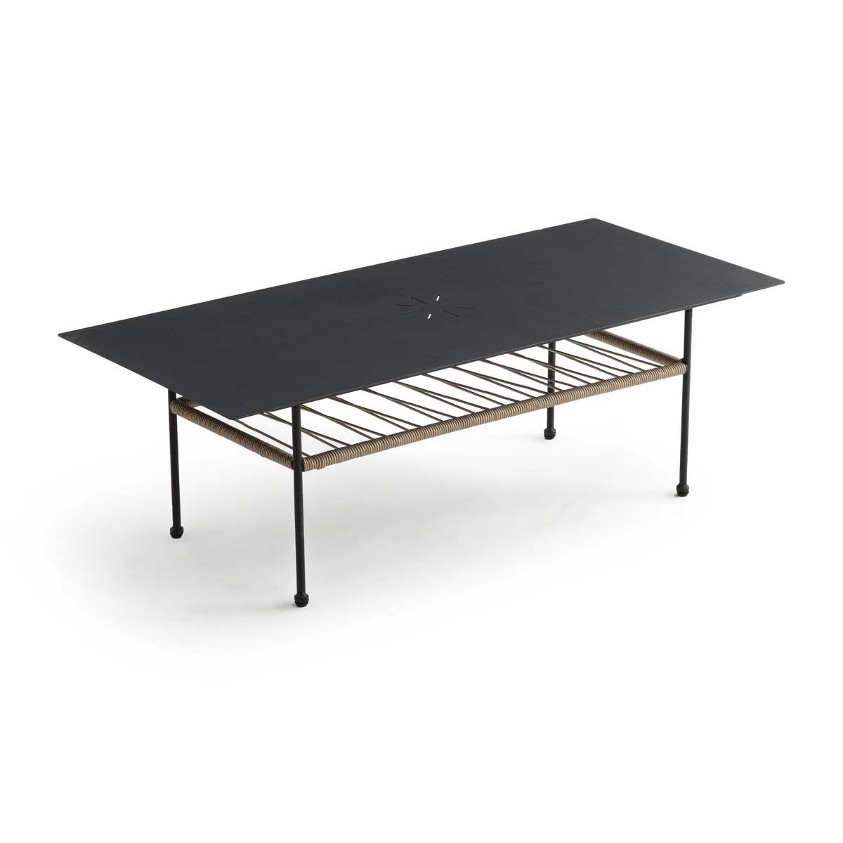 FILARIA Metal & Woven Cord Coffee Table – image 3