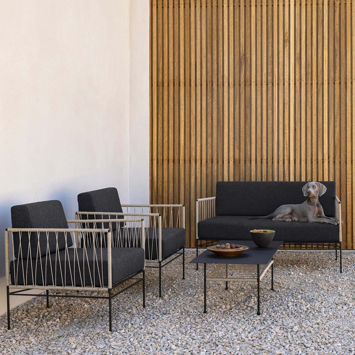 FILARIA Metal & Woven Cord Coffee Table – image 7
