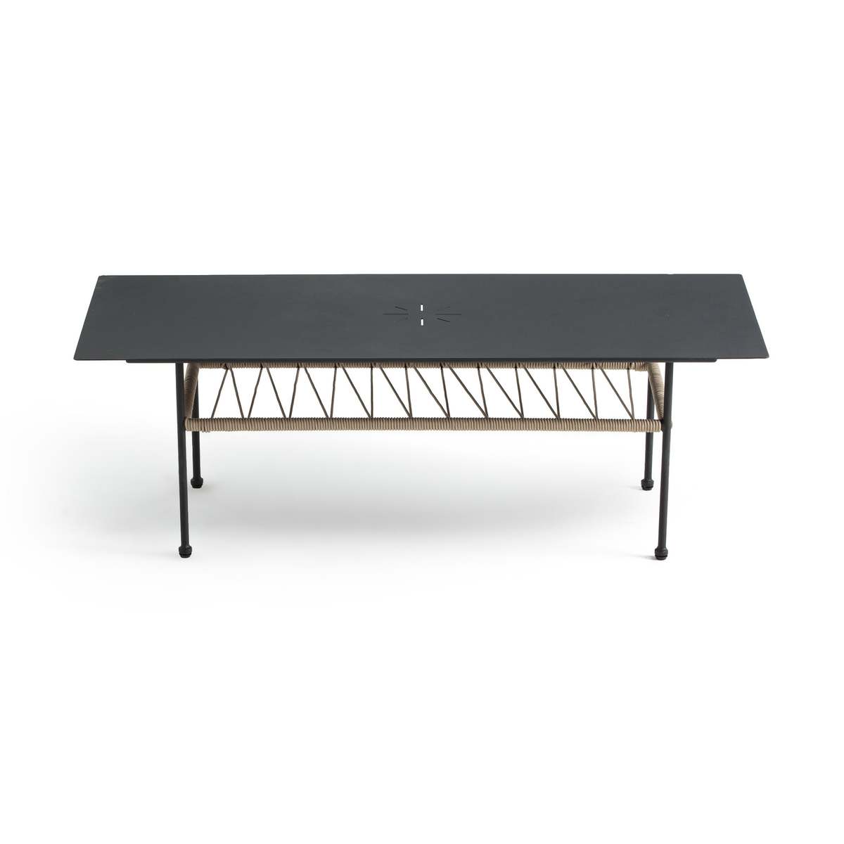 FILARIA Metal & Woven Cord Coffee Table – image 2