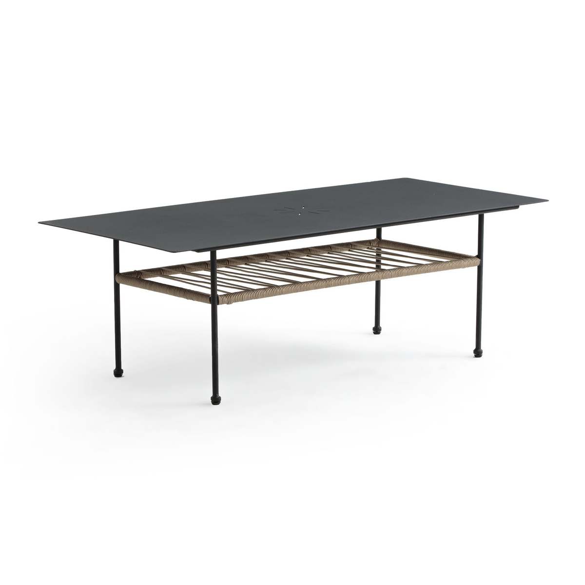 FILARIA Metal & Woven Cord Coffee Table – image 1