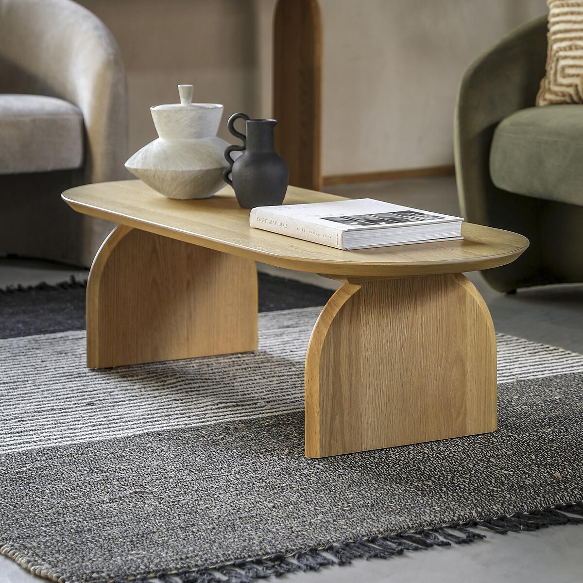 Garner Curve Oak Coffee Table – image 1