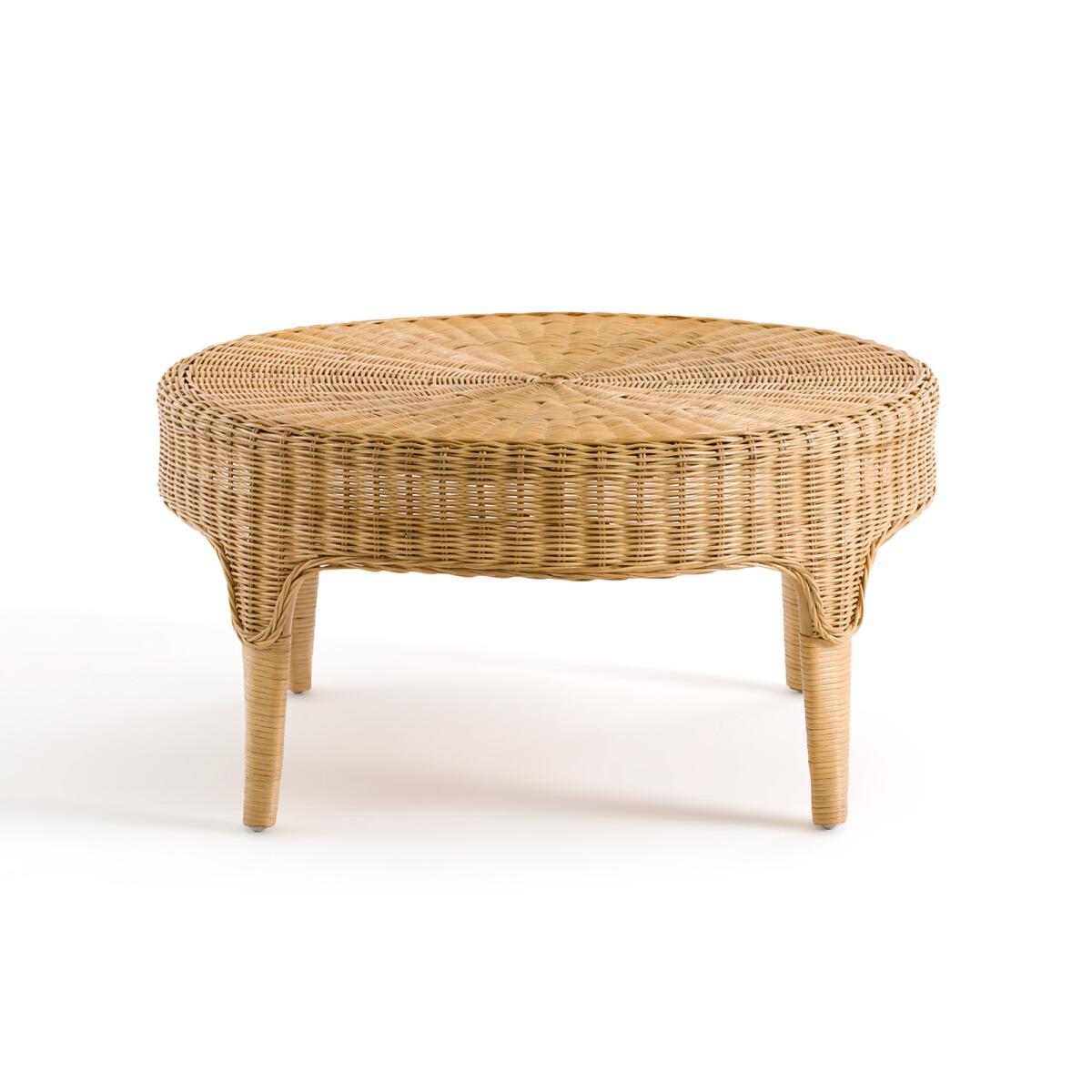 Loama Round Woven Rattan Coffee Table – image 2