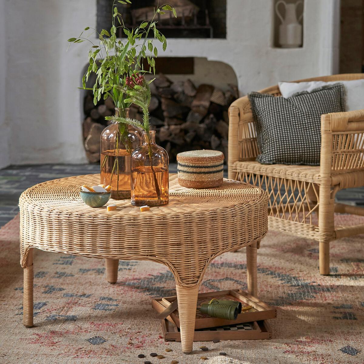 Loama Round Woven Rattan Coffee Table – image 7