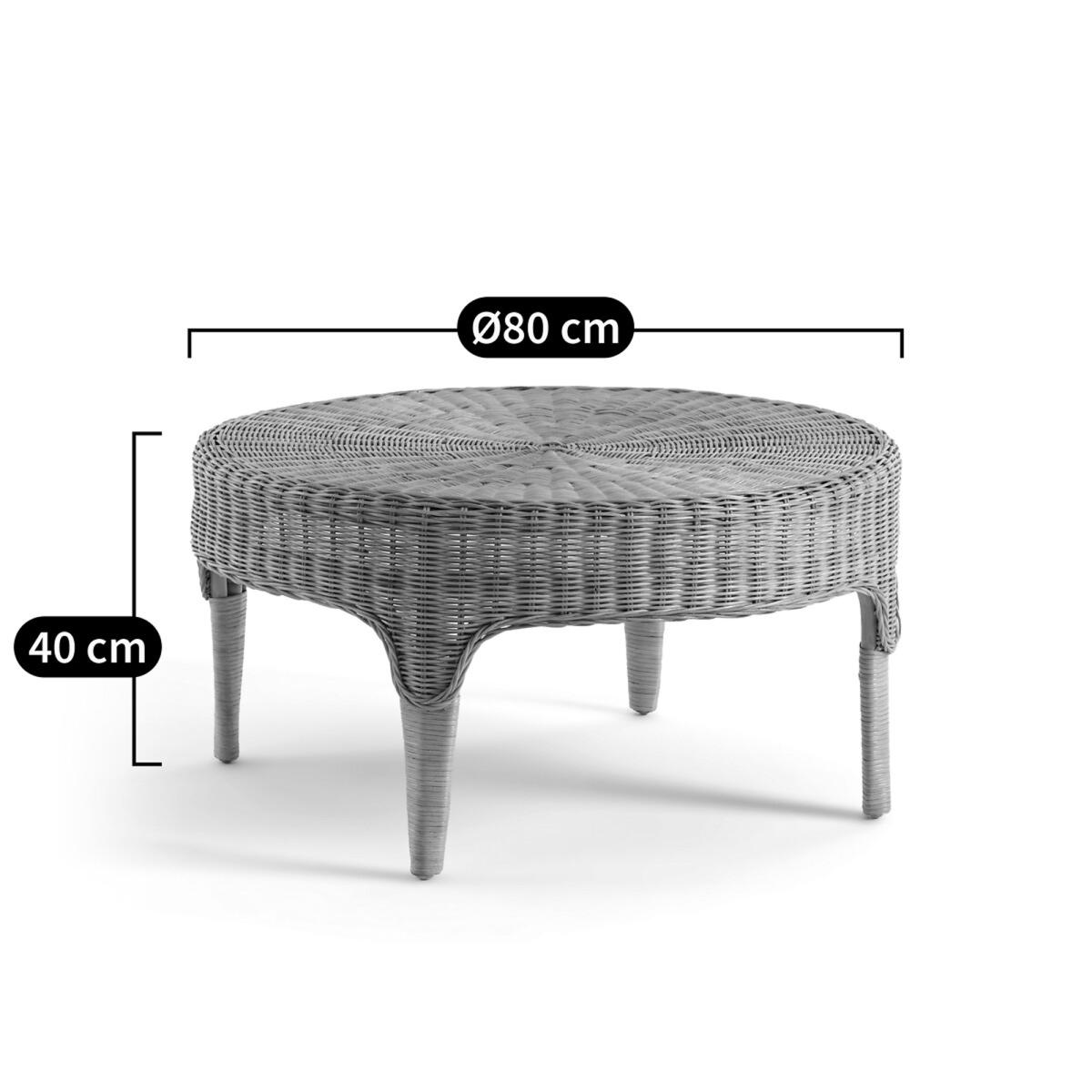 Loama Round Woven Rattan Coffee Table – image 8
