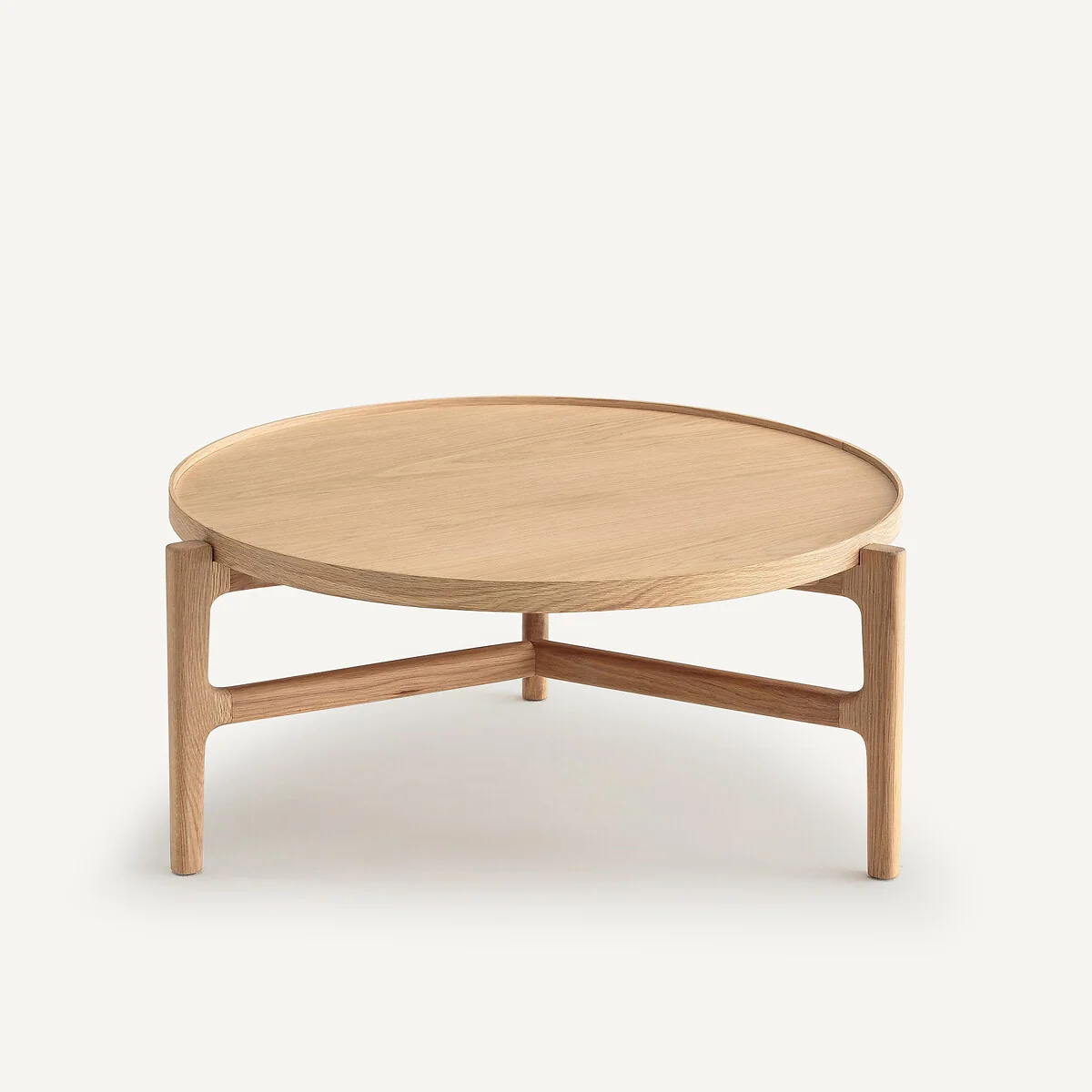 Alyasa Oak Veneer Coffee Table Diameter 74cm – image 3