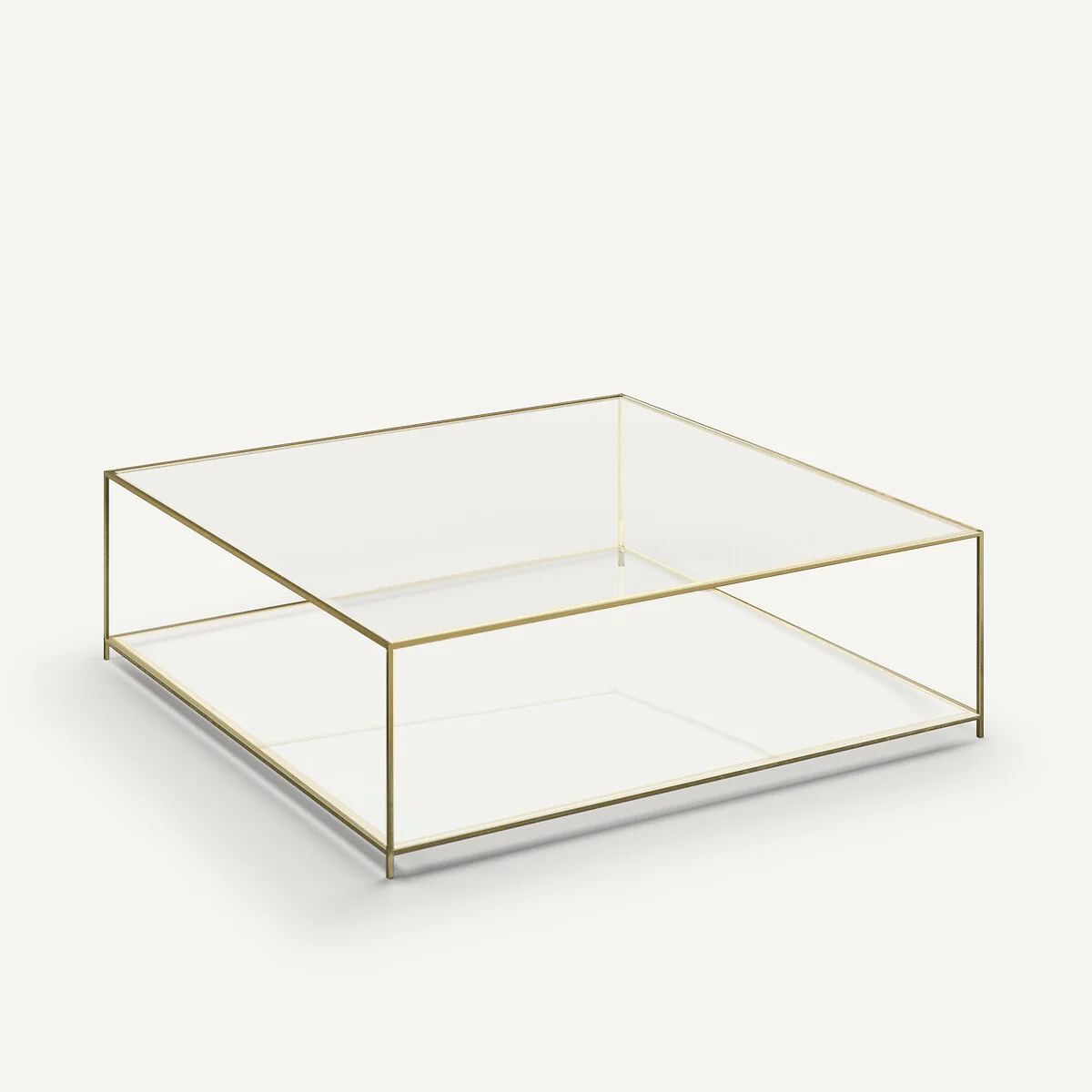 Sybil Square Tempered Glass Coffee Table – image 2