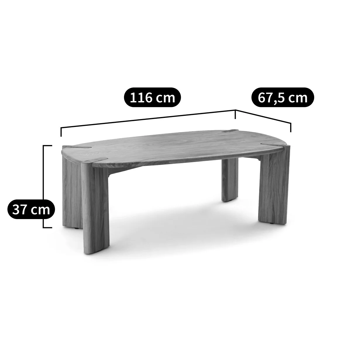 Elmo Solid Oak Coffee Table – image 7