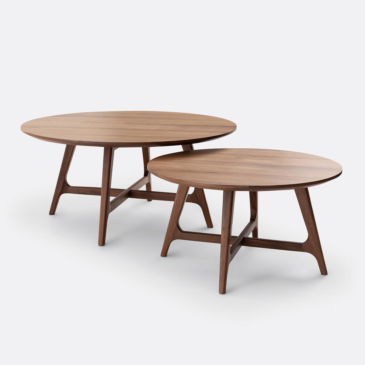 Larsen Small Round Walnut Coffee Table – image 8