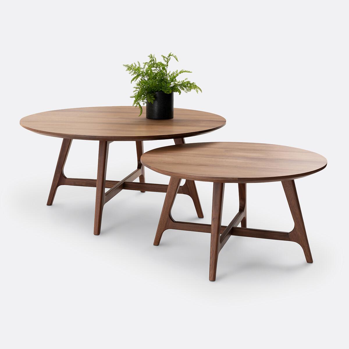 Larsen Small Round Walnut Coffee Table – image 9