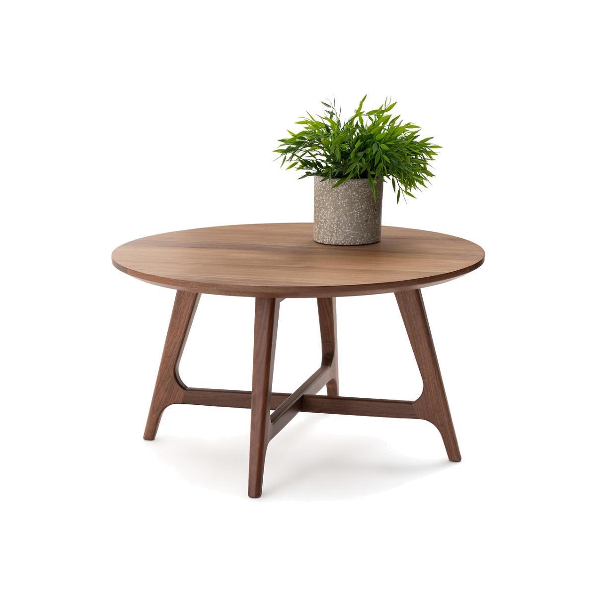 Larsen Small Round Walnut Coffee Table – image 1
