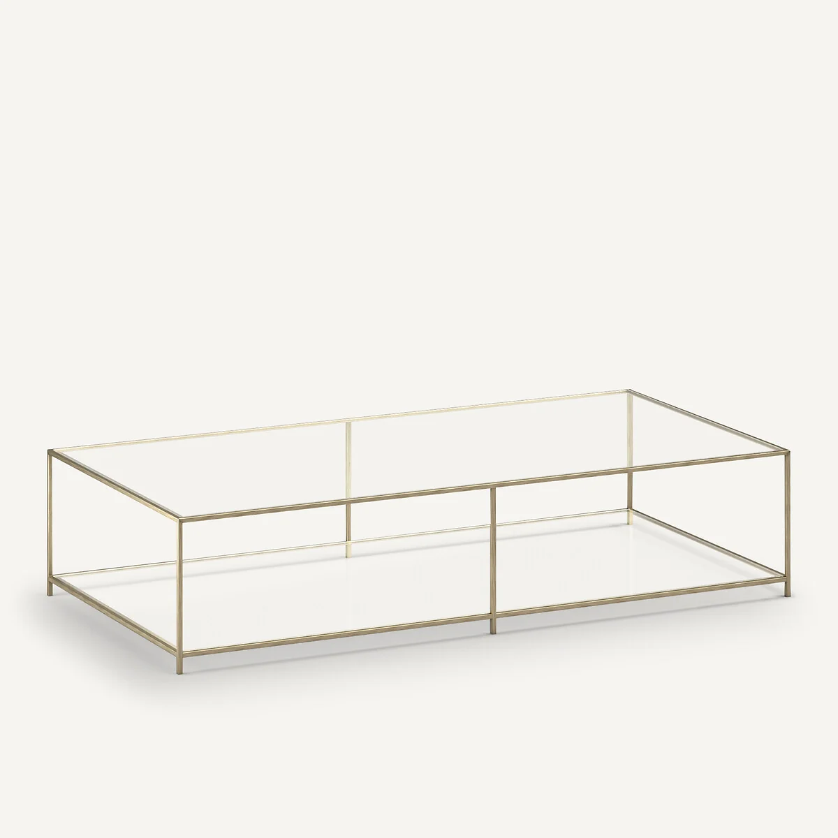 Sybil Rectangular Coffee Table in Tempered Glass – image 2