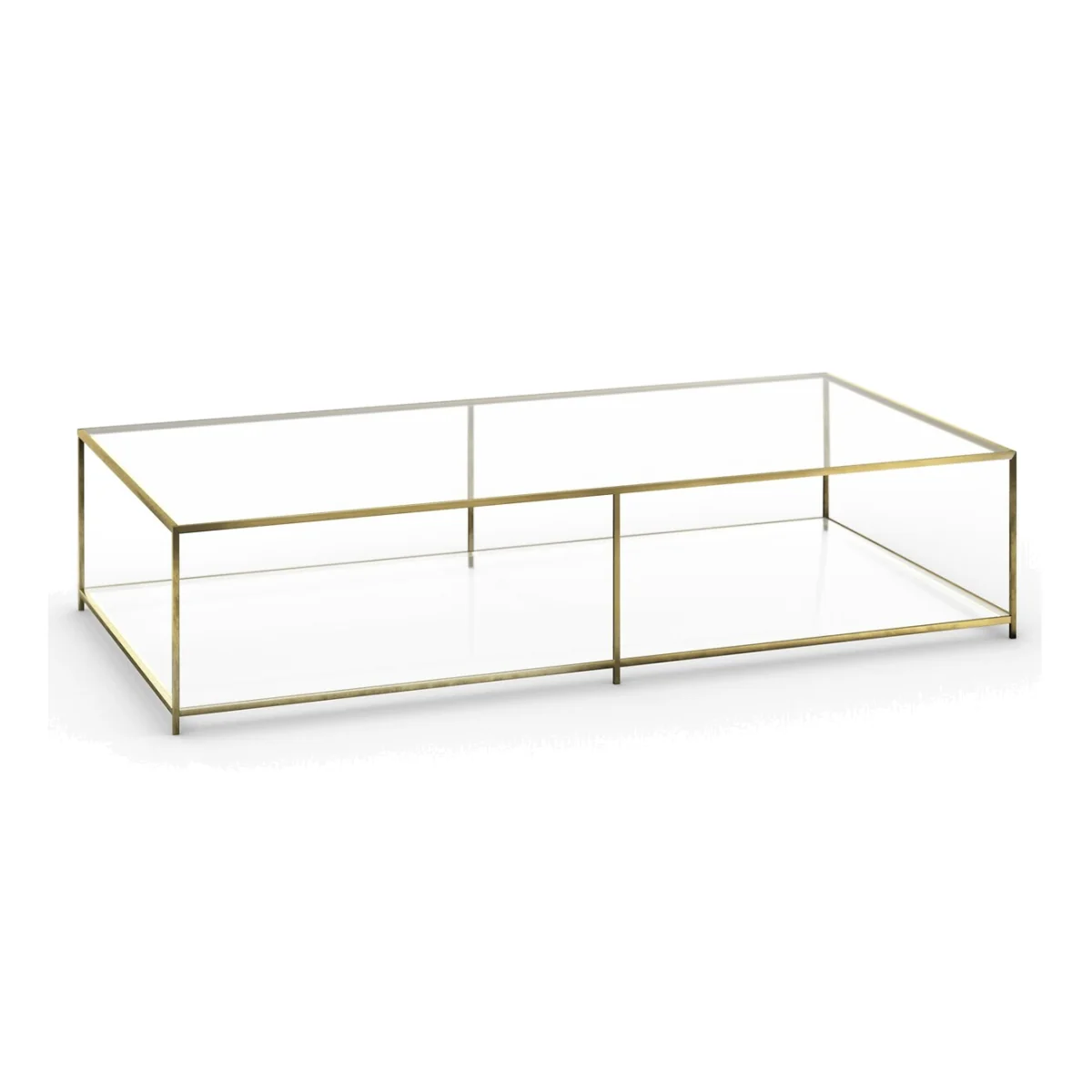 Sybil Rectangular Coffee Table in Tempered Glass – image 1