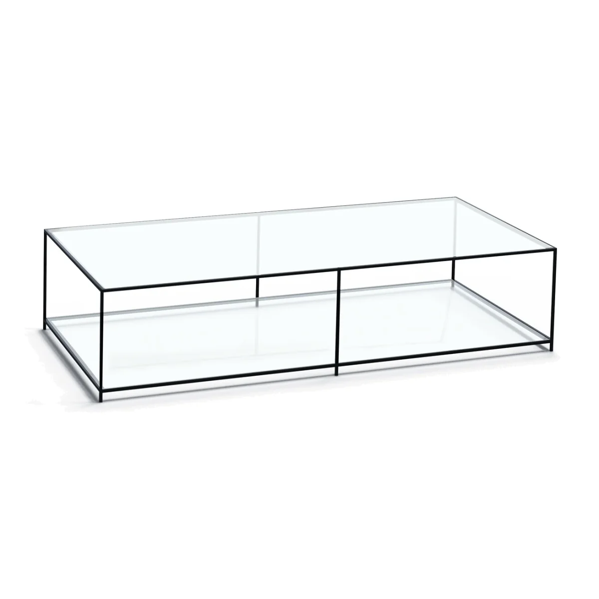 Sybil Rectangular Coffee Table in Tempered Glass – image 1
