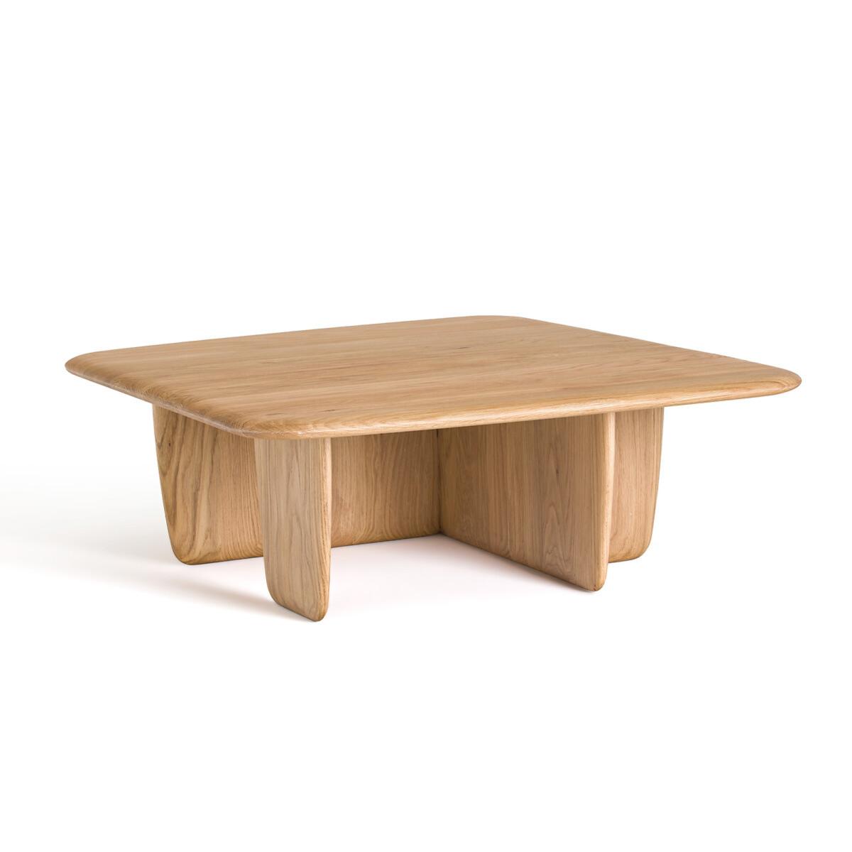 Iloss Large Curved Solid Oak Coffee Table – image 2