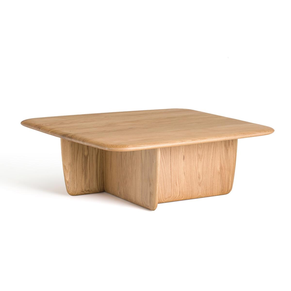Iloss Large Curved Solid Oak Coffee Table – image 4