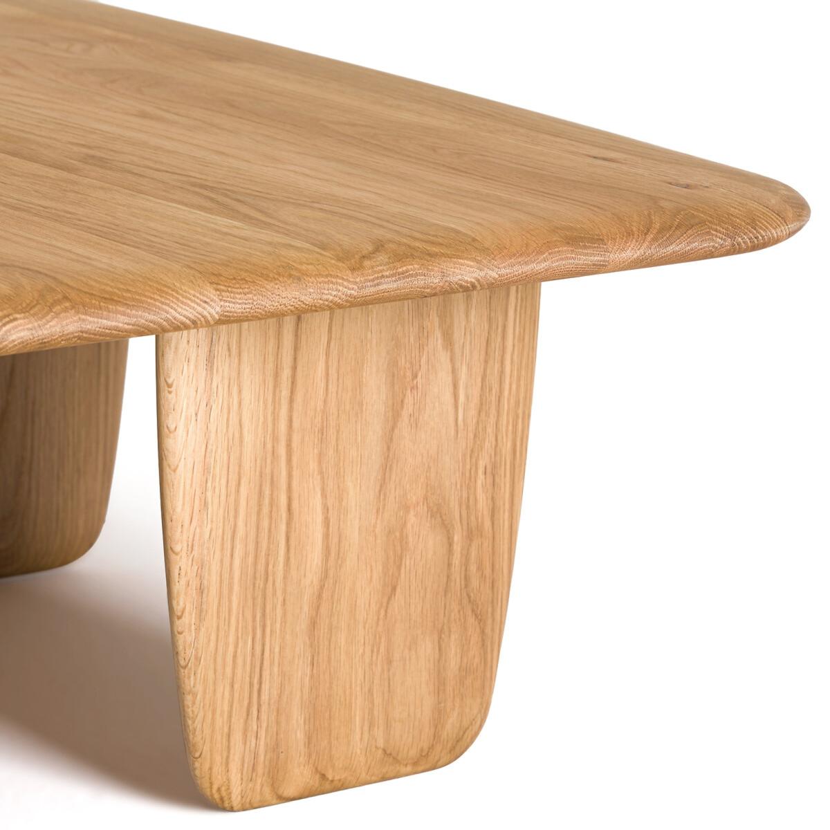 Iloss Large Curved Solid Oak Coffee Table – image 5