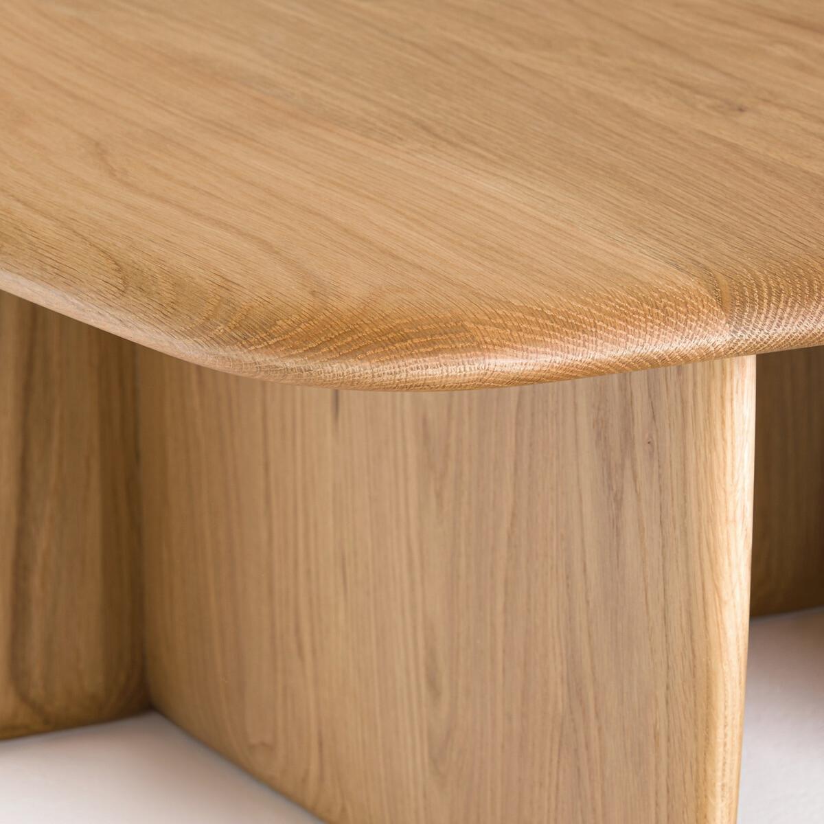 Iloss Large Curved Solid Oak Coffee Table – image 6