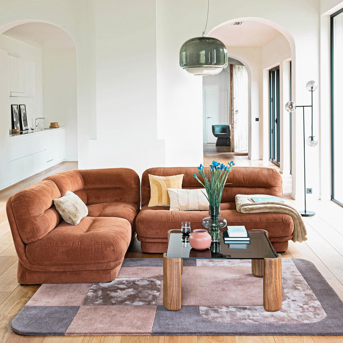 Boldi Walnut & Glass Coffee Table – image 5