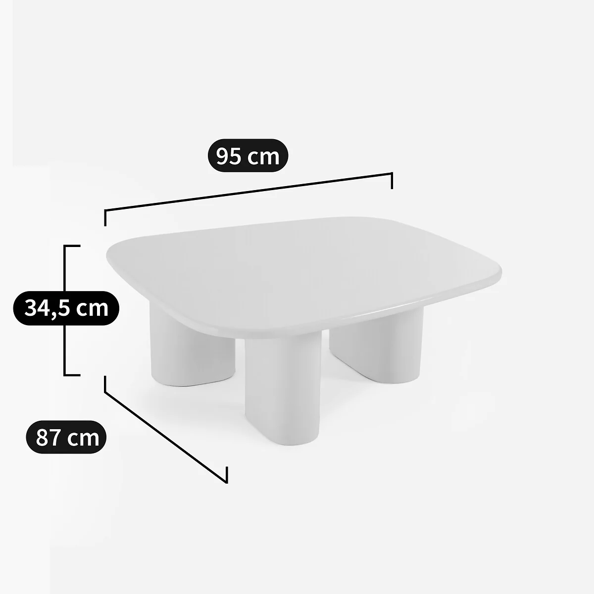 Oreus Solid Acacia Coffee Table, Height 34.5cm – image 9