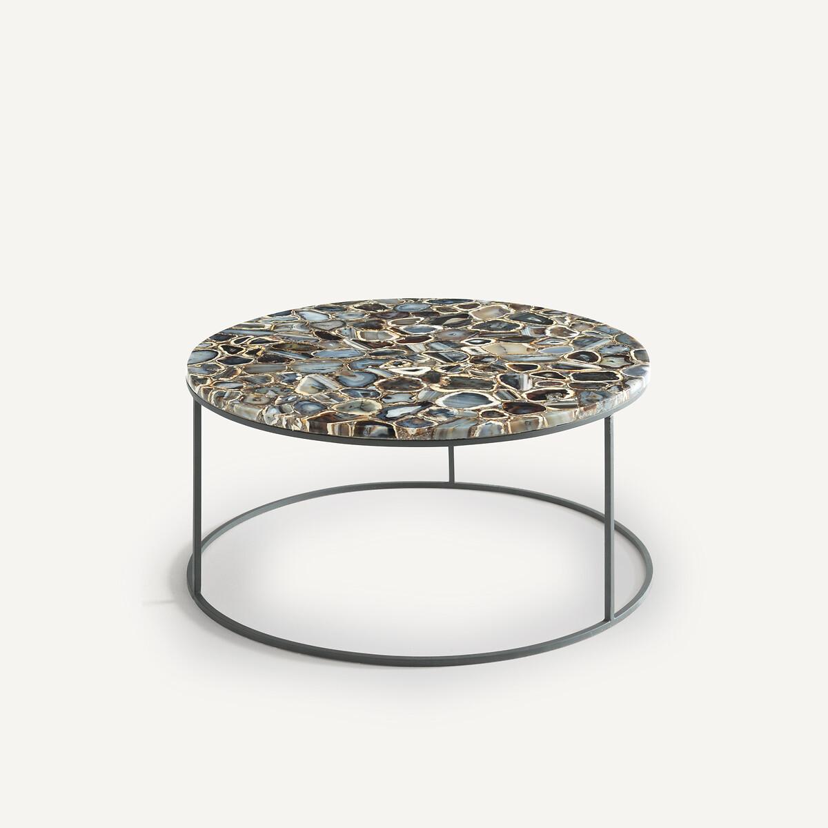 Anaximène Agate and Metal Coffee Table – image 2