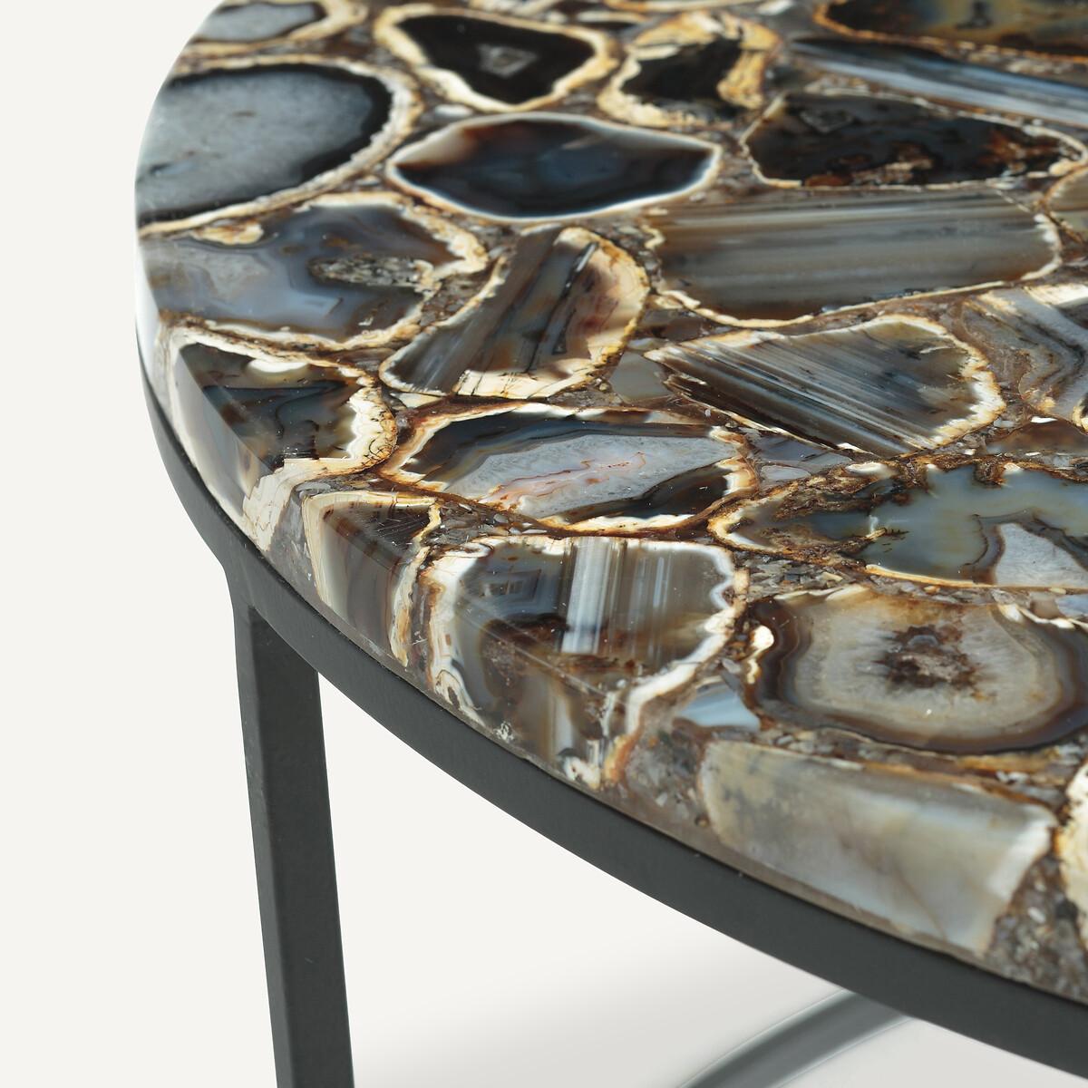 Anaximène Agate and Metal Coffee Table – image 3