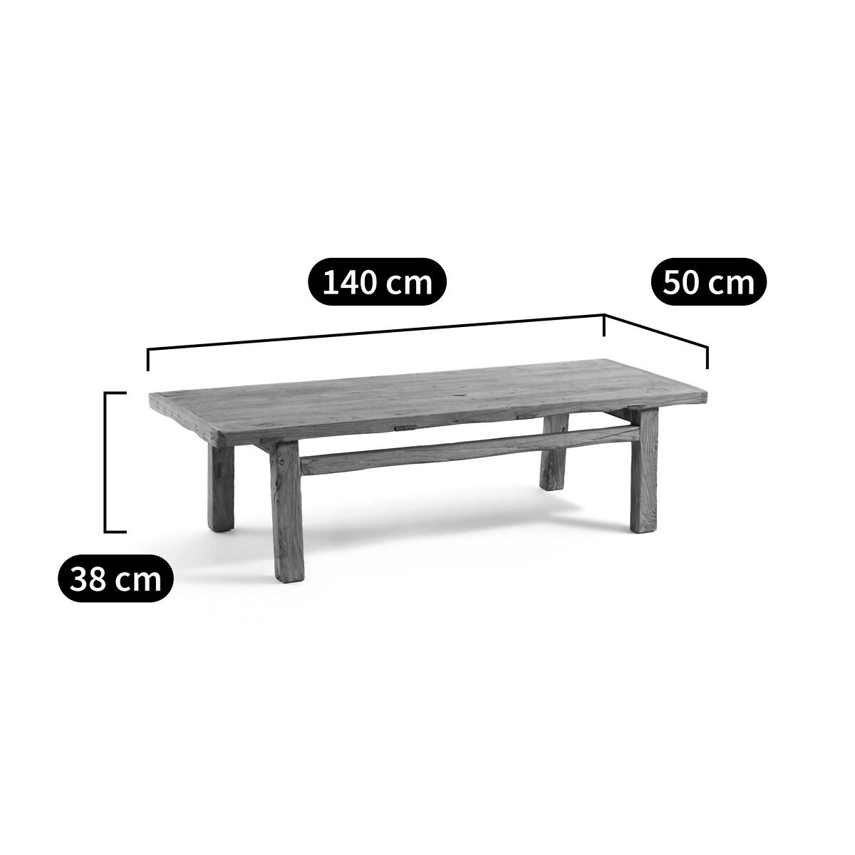 Sumiko Recycled Solid Elm Coffee Table – image 7