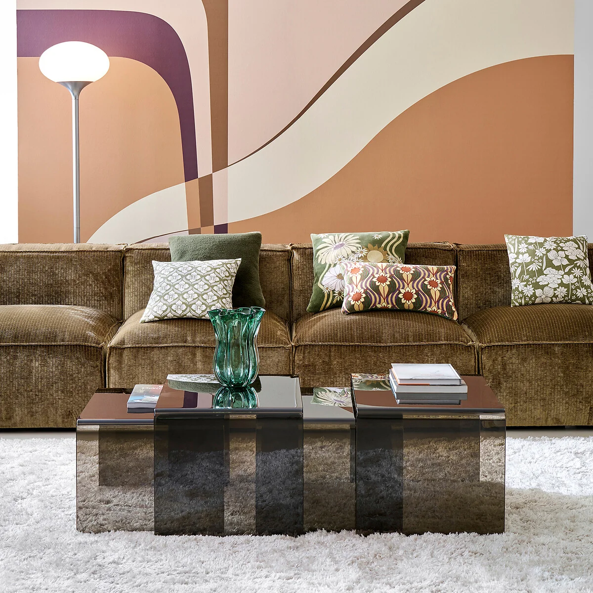 Set of 2 Joan Tempered Glass Nesting Coffee Tables – image 2