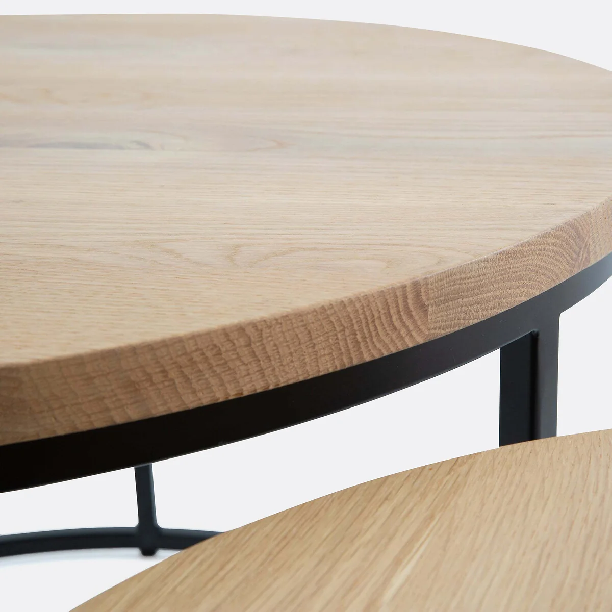 Set of 2 Hiba Oak Nesting Coffee Tables – image 5