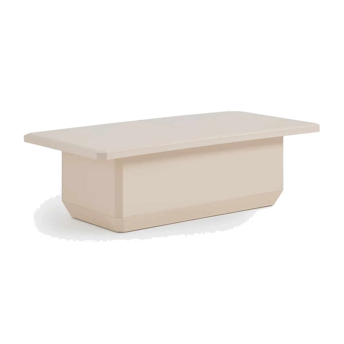 Angila High-Gloss Lacquered Bar-Style Coffee Table with Storage