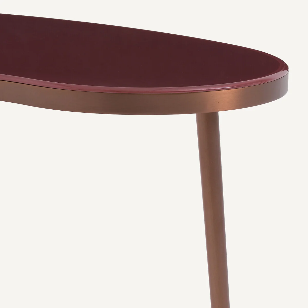 Galo Steel Organic Coffee Table with Tempered Glass Top – image 6