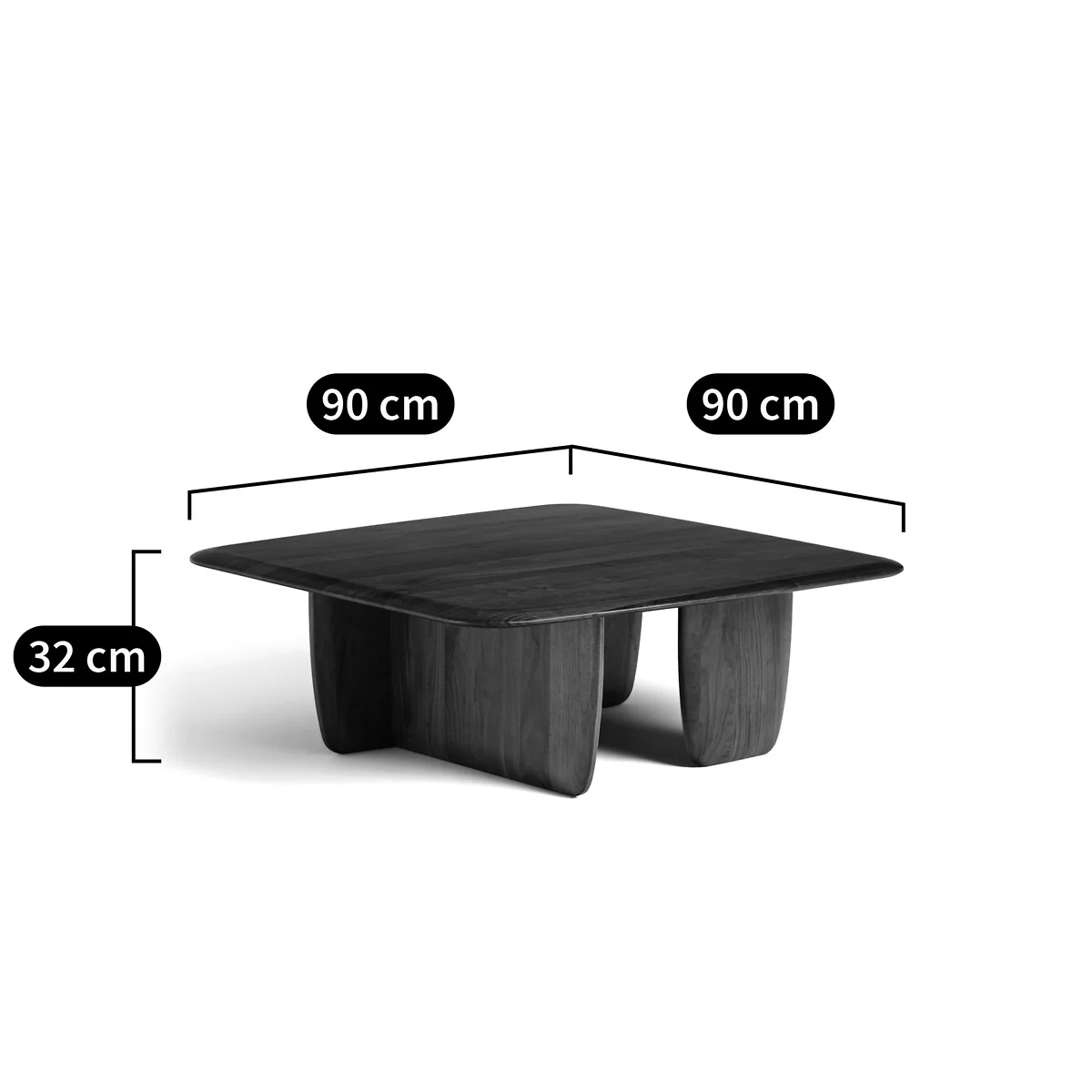 Iloss Large Solid Walnut Coffee Table – image 8
