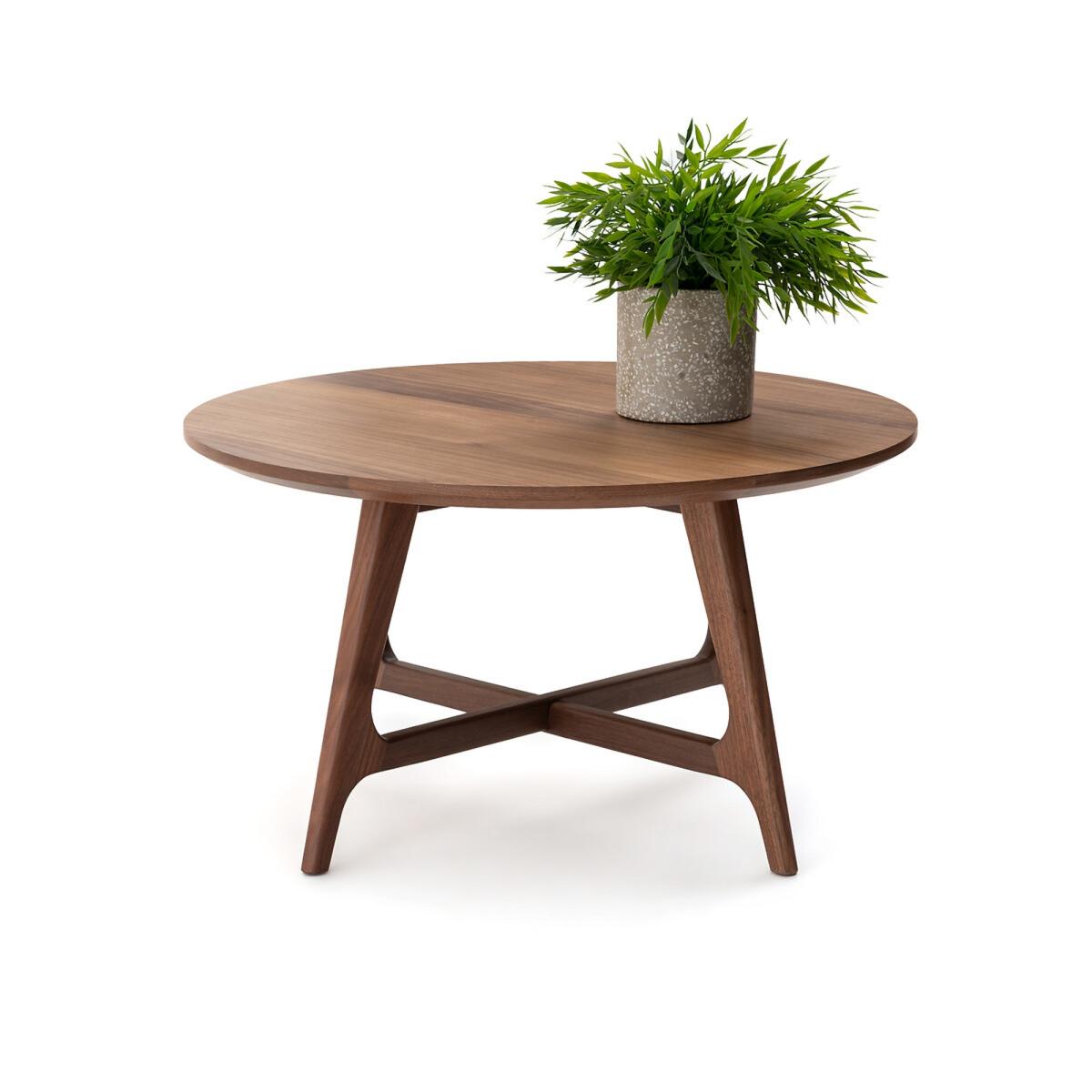 Larsen Small Round Walnut Coffee Table – image 3