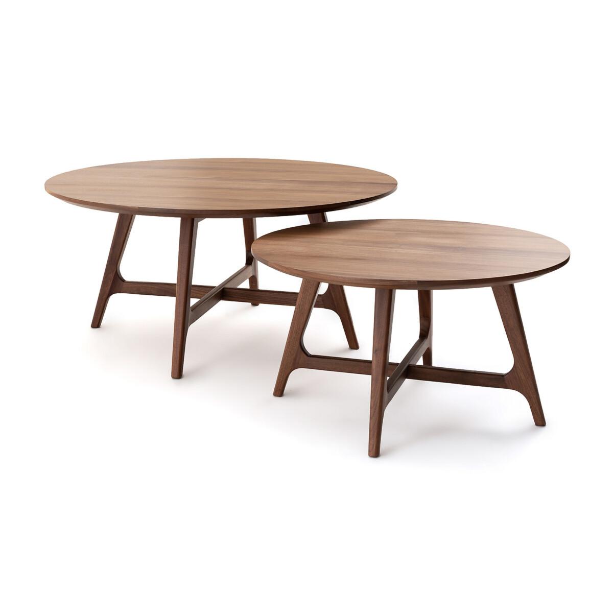 Larsen Small Round Walnut Coffee Table – image 7
