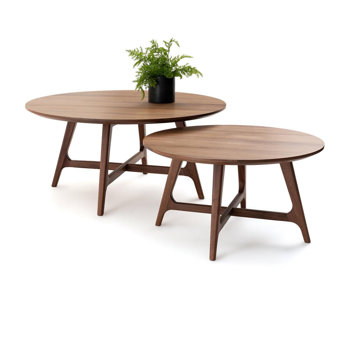 Larsen Small Round Walnut Coffee Table – image 8