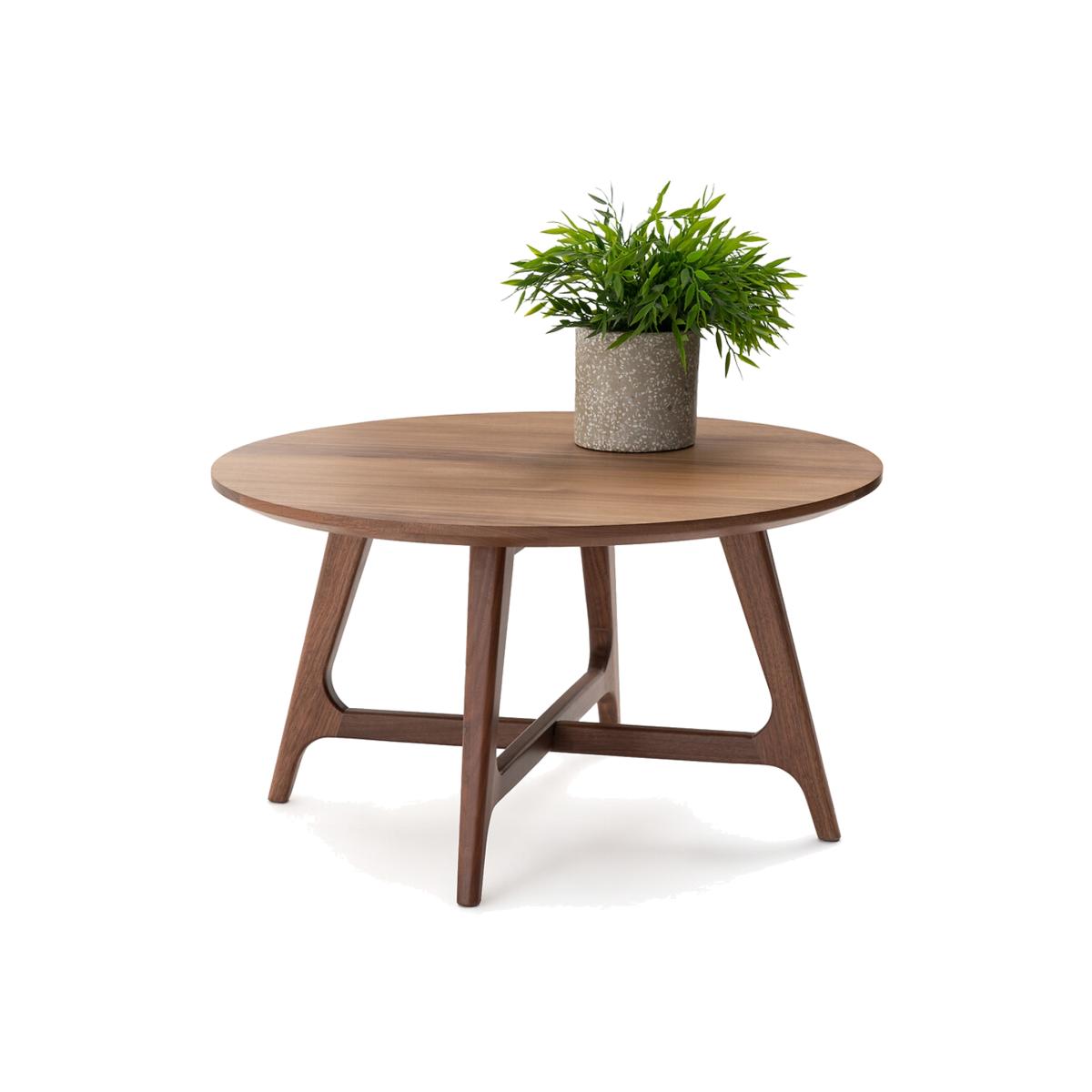 Larsen Small Round Walnut Coffee Table – image 1