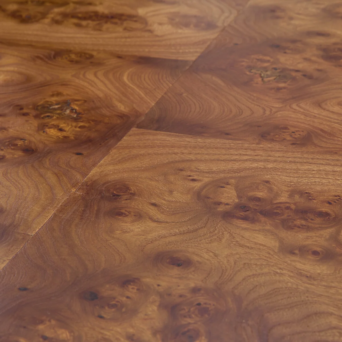 Paul Elm Burl Veneer Top Coffee Table, Diameter 65cm – image 7