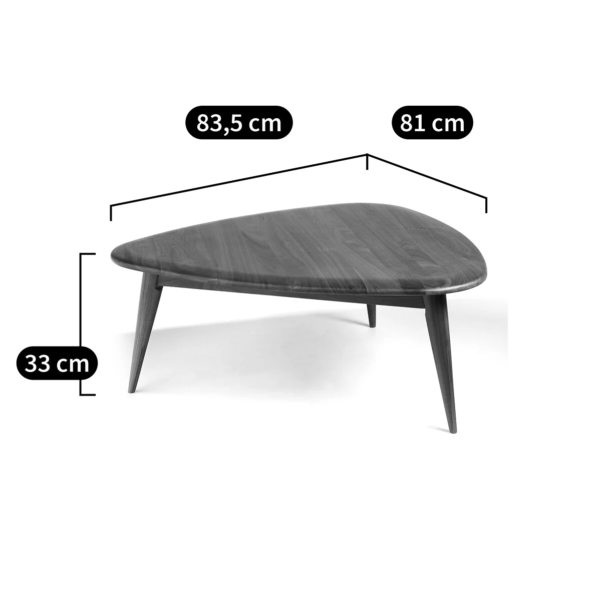 Théoleine Small Solid Walnut Coffee Table – image 5