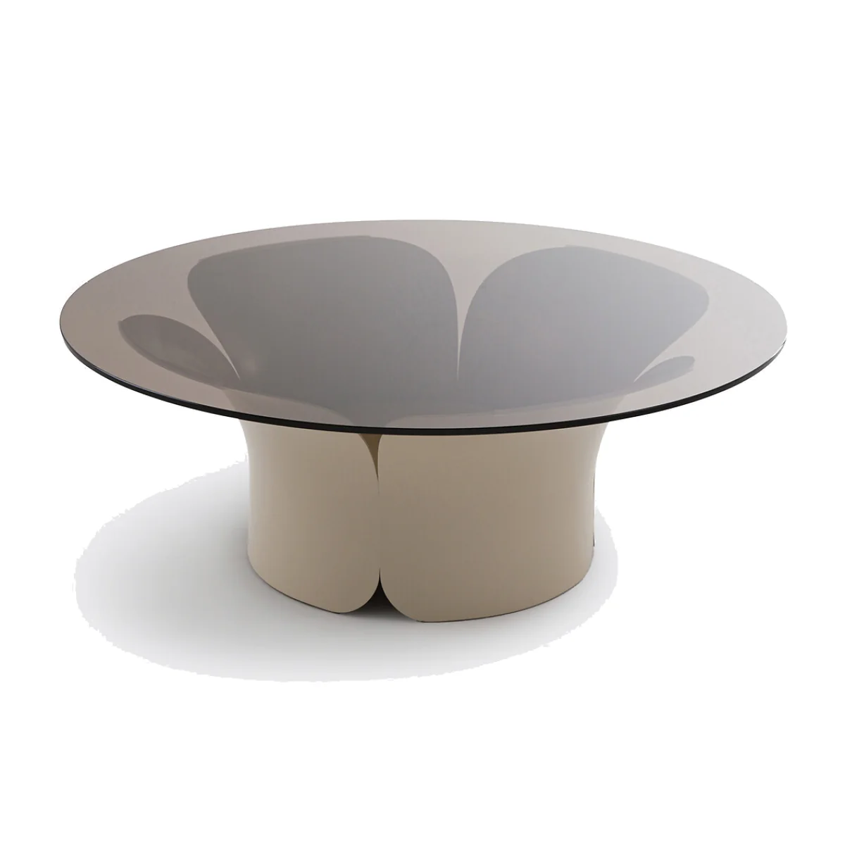 Tessen Iron and Glass Tulip Coffee Table – image 1