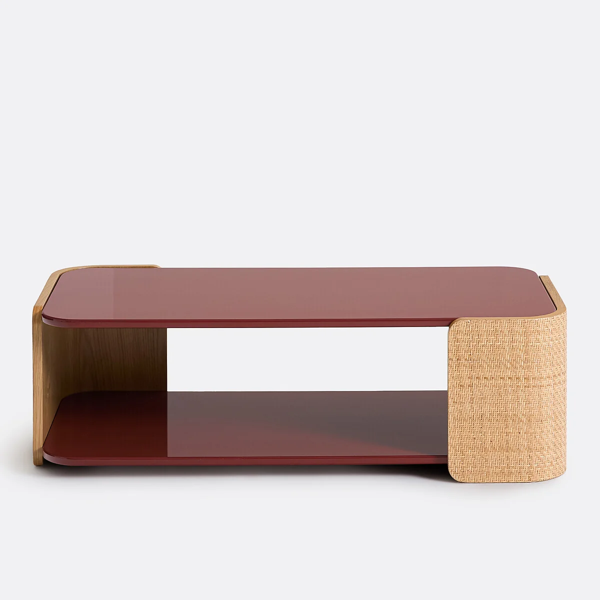 Talma Lacquer/Cane Glossy Double Top Coffee Table – image 3